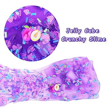 Amazon.com: 9 Pack Slime Kit - 3 Jelly Cube Crunchy, 3 Cloud